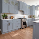 RTA Solid Wood Shaker Two Drawer Base Cabinet Gray for Kitchen, Bathroom & Laundry storage